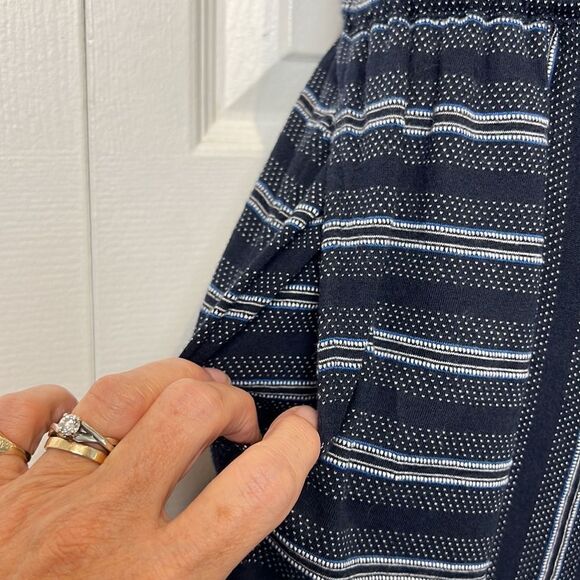 Lucky Brand Navy and White Cap Sleeve Dress Size M - Picture 5 of 13